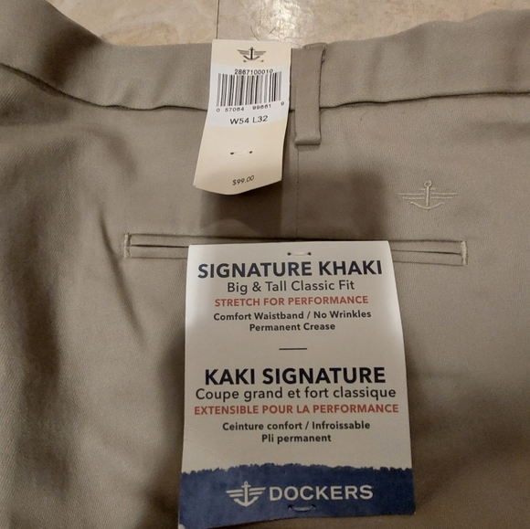 Dockers  big&tall classic fit pants nwt size W54 L32 - Picture 3 of 6